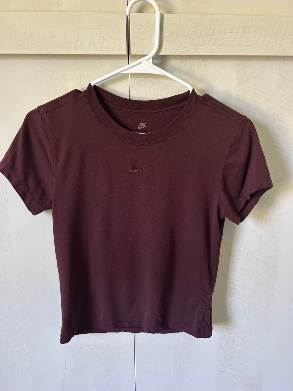 Nike Women's Burgundy Short Sleeve Crew Tee